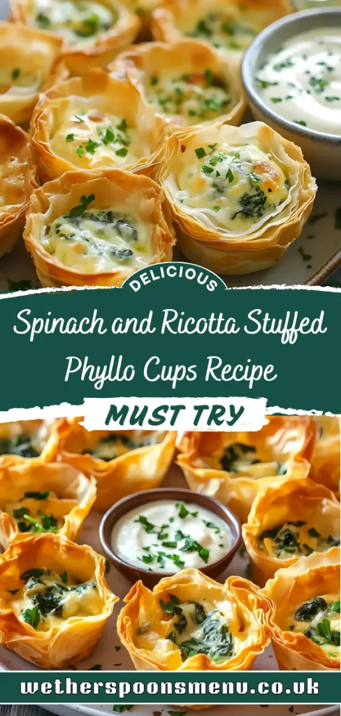 Spinach and Ricotta Stuffed Phyllo Cups Recipe