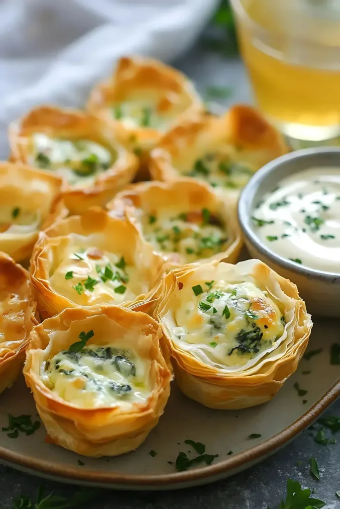 Spinach and Ricotta Stuffed Phyllo Cups Recipe