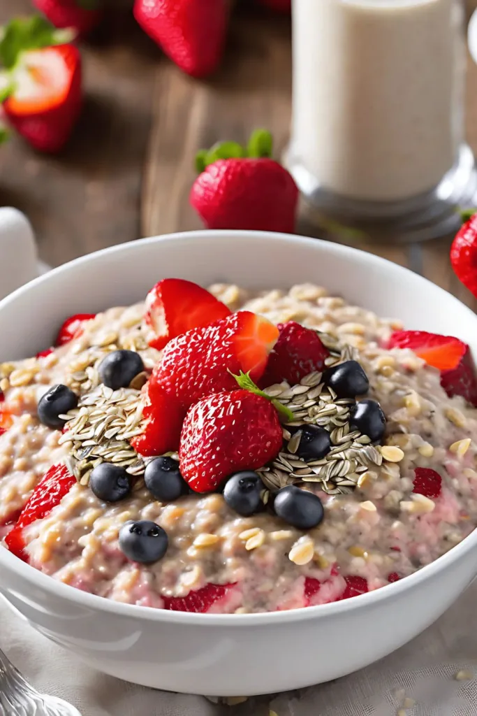 Strawberry Oatmeal with Chia Seeds Recipe
