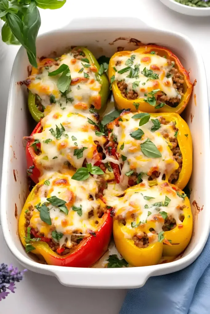 Stuffed Bell Peppers with Ground Turkey Recipe