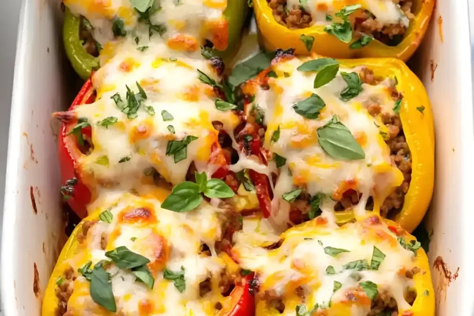 Stuffed Bell Peppers with Ground Turkey Recipe