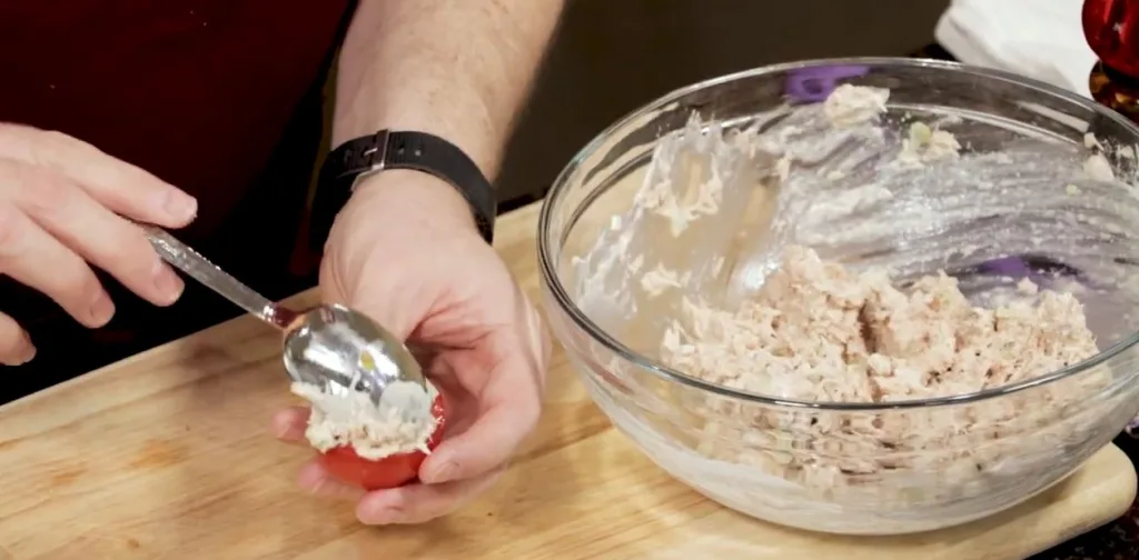 Stuffed Cherry Tomatoes with Tuna Salad