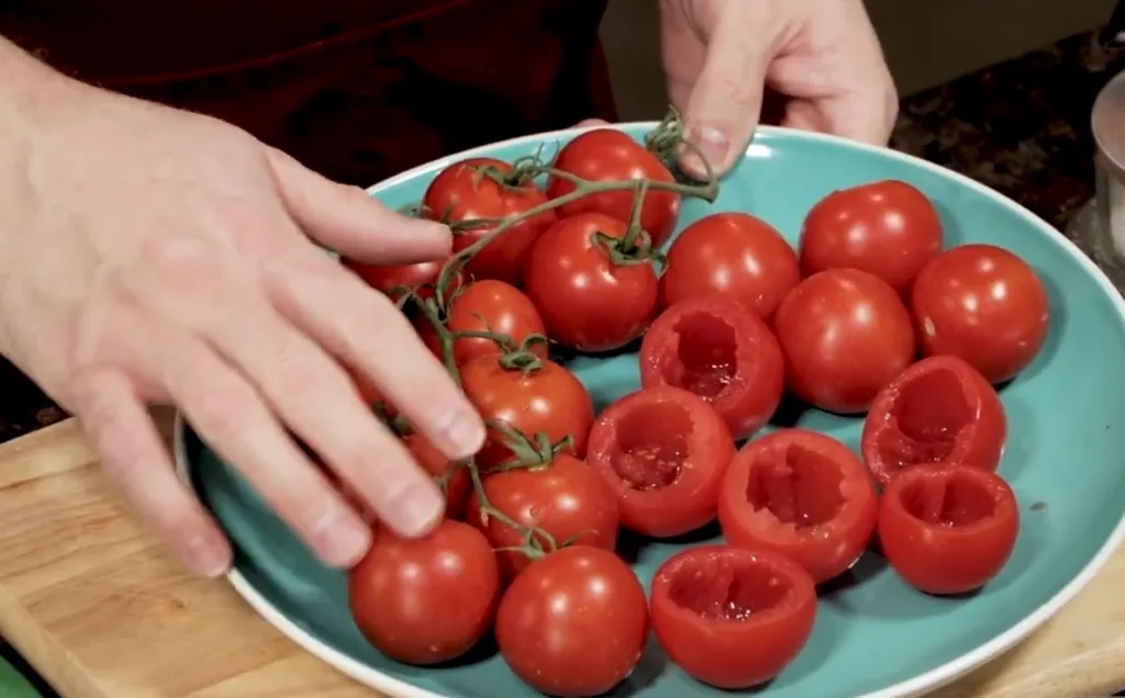 Stuffed Cherry Tomatoes with Tuna Salad