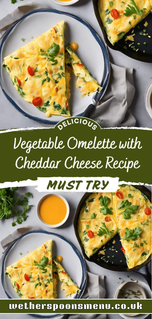Vegetable Omelette with Cheddar Cheese Recipe