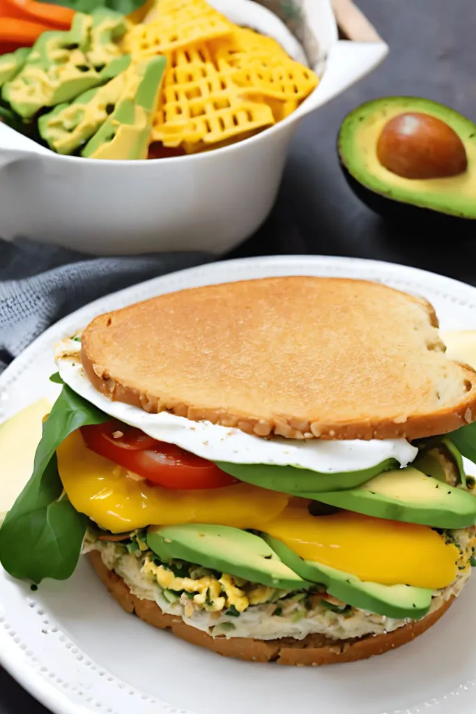 Veggie Breakfast Sandwich with Avocado Recipe
