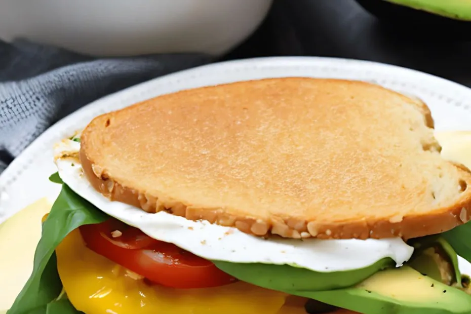 Veggie Breakfast Sandwich with Avocado Recipe