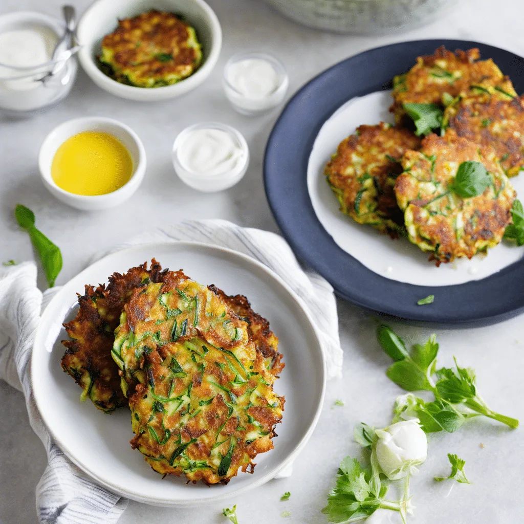 Zucchini Fritters with Yogurt Sauce Recipe