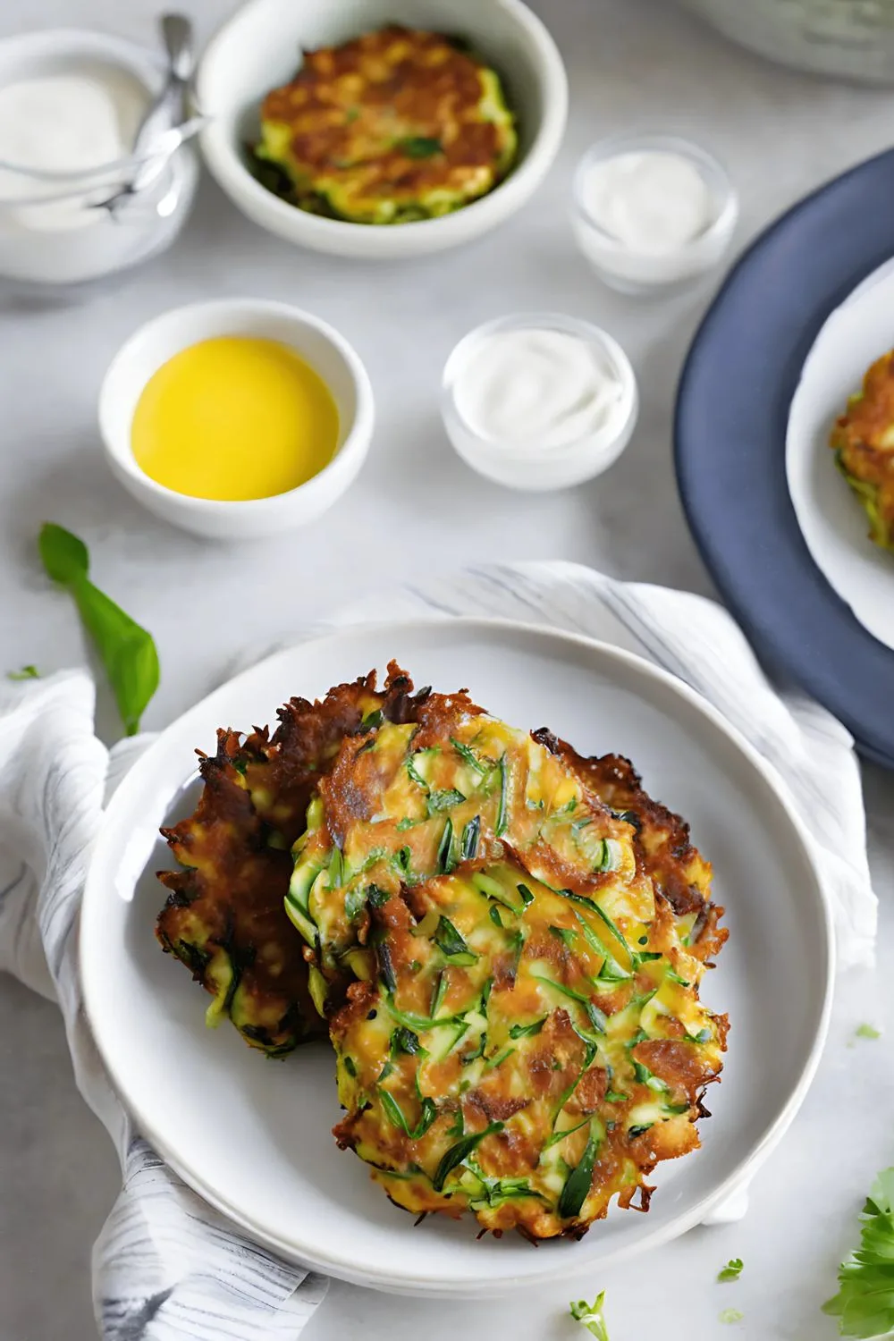 Zucchini Fritters with Yogurt Sauce Recipe