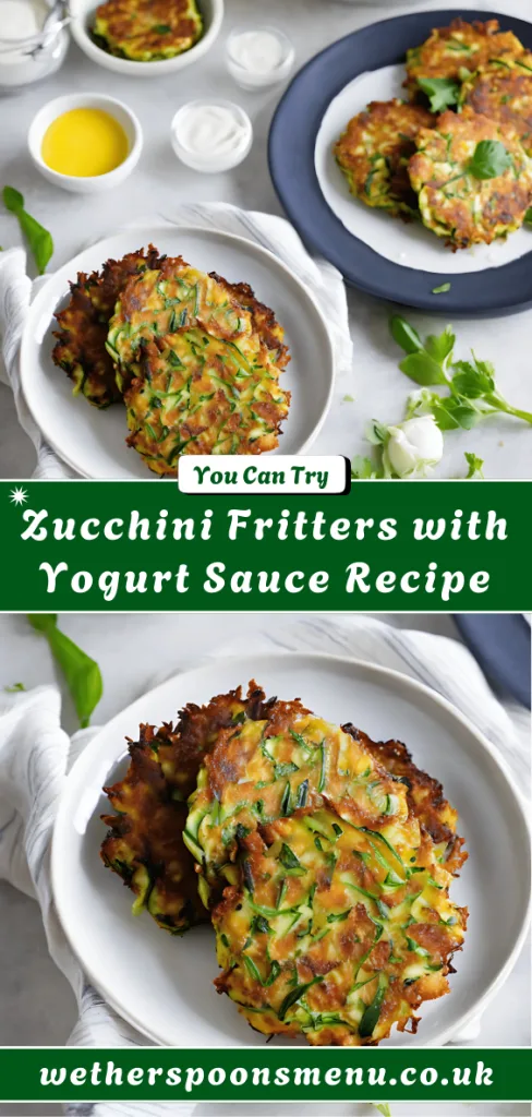 Zucchini Fritters with Yogurt Sauce Recipe
