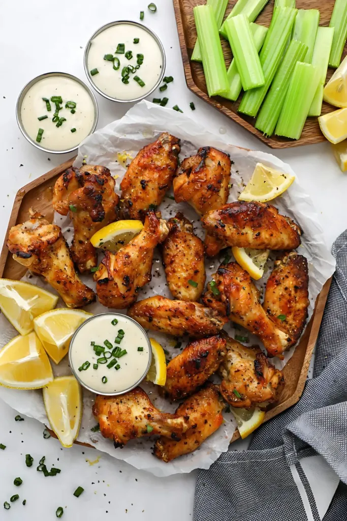 Lemon Garlic Chicken Wings Recipe