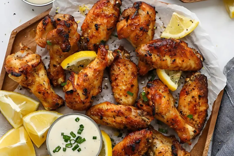 Lemon Garlic Chicken Wings Recipe