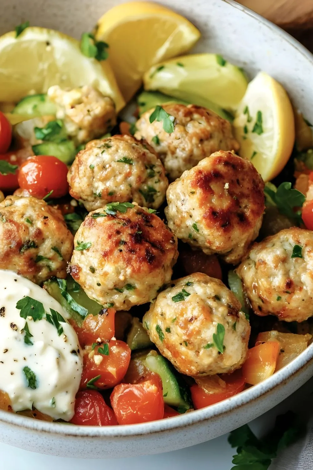 Mediterranean Chicken Meatballs Recipe
