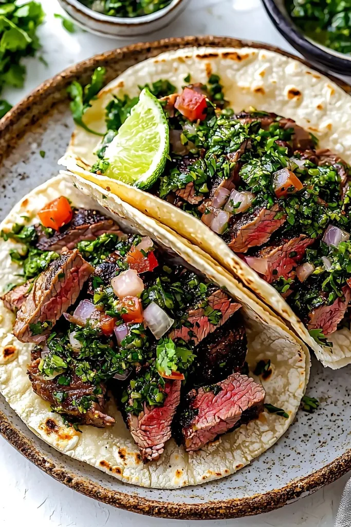 steak tacos with chimichurri recipe