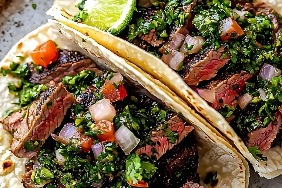 steak tacos with chimichurri recipe