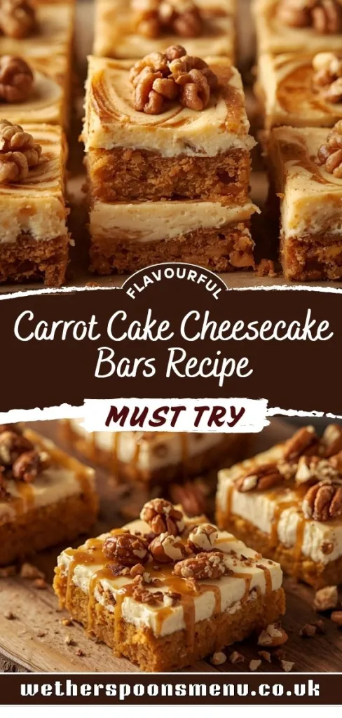 Carrot Cake Cheesecake Bars Recipe