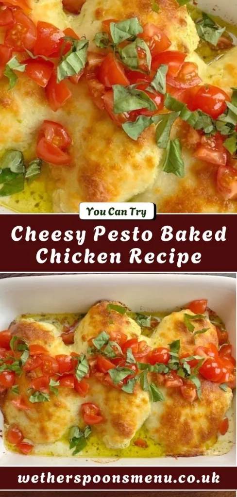 Cheesy Pesto Baked Chicken Recipe