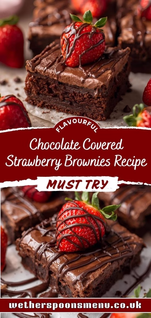 Chocolate Covered Strawberry Brownies Recipe