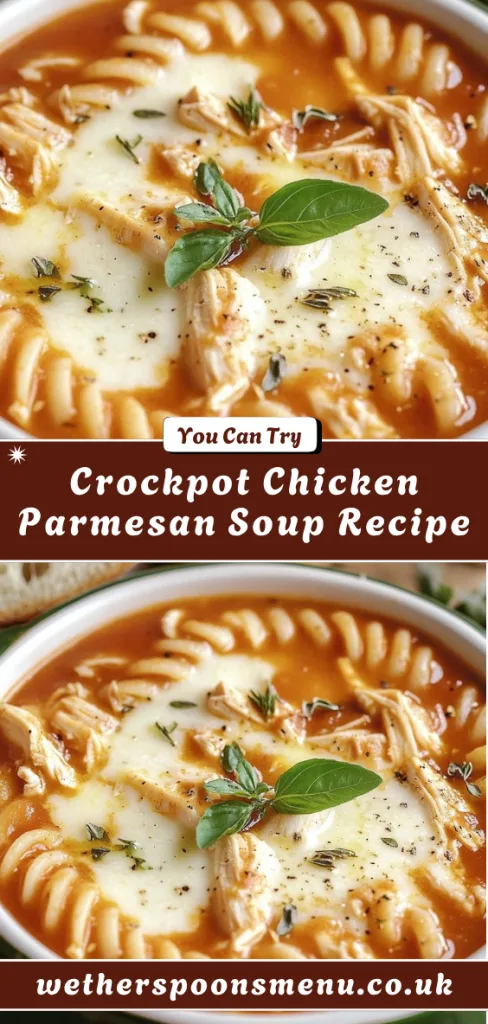 Crockpot Chicken Parmesan Soup Recipe