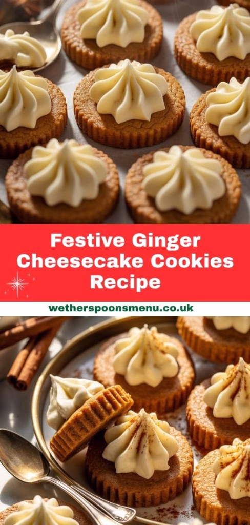 Festive Ginger Cheesecake Cookies Recipe