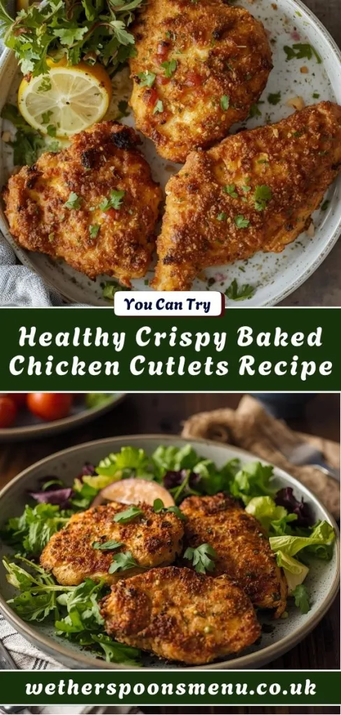 Healthy Crispy Baked Chicken Cutlets Recipe