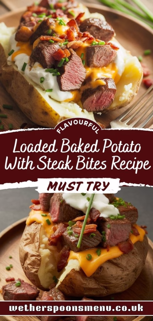 Loaded Baked Potato with Steak Bites Recipe