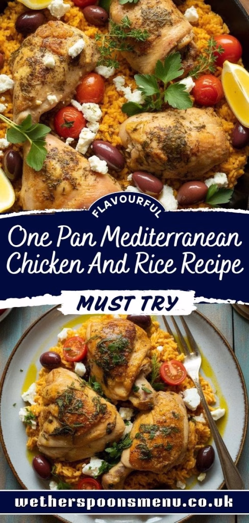 One Pan Mediterranean Chicken and Rice Recipe