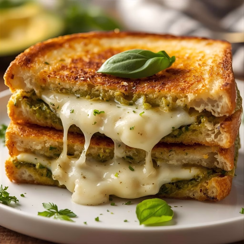Pesto Mozzarella Grilled Cheese Recipe