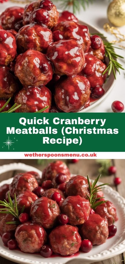 Quick Cranberry Meatballs (Christmas Recipe)