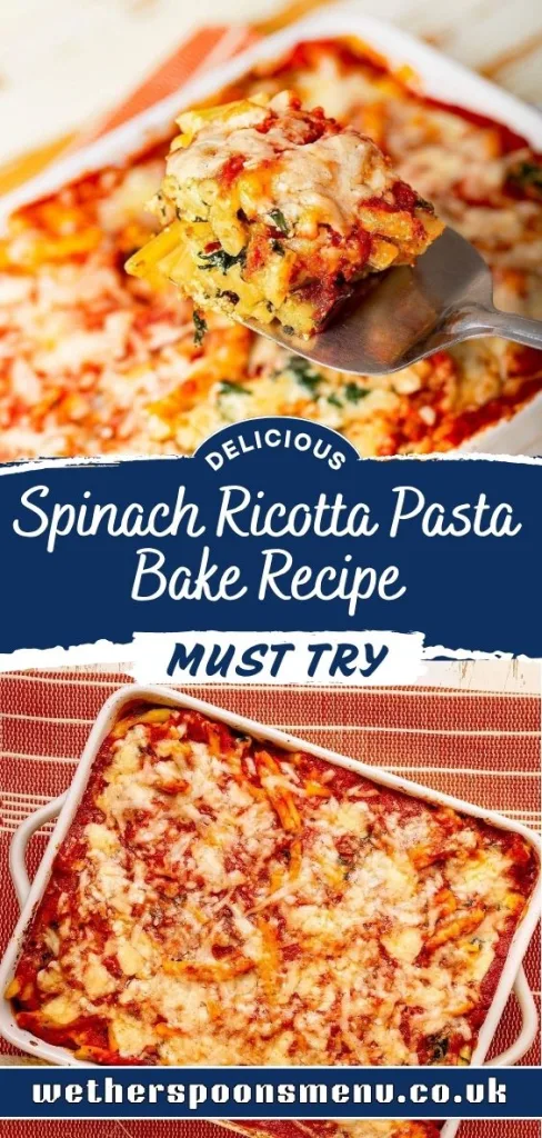 Spinach Ricotta Pasta Bake Recipe
