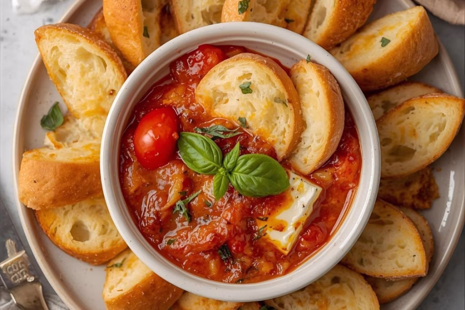 Baked Goat Cheese Bruschetta Dip Recipe