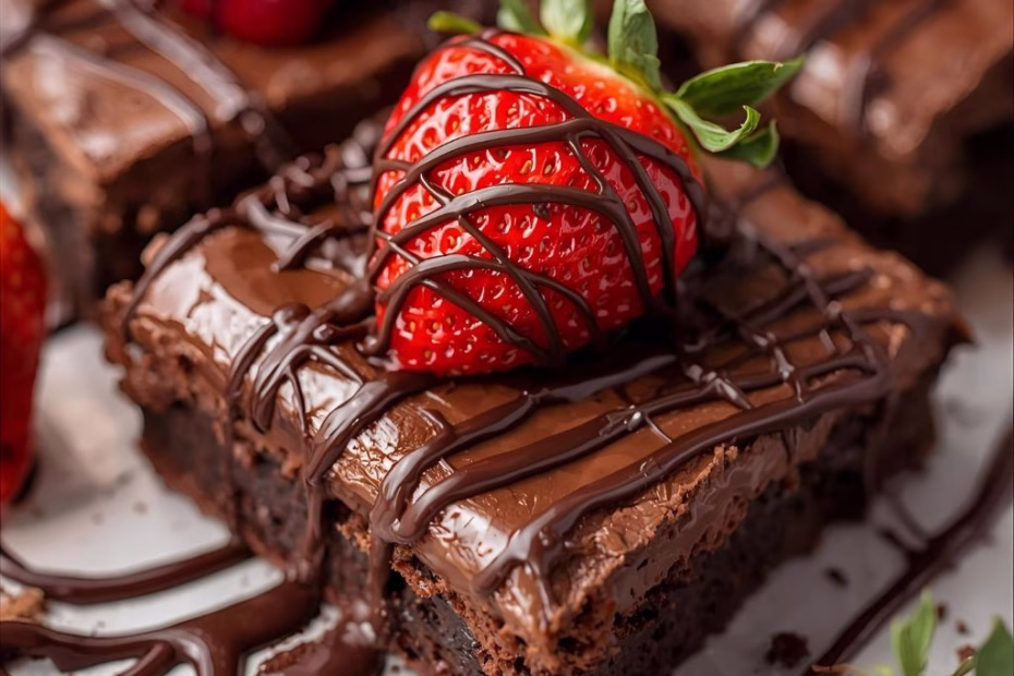 Chocolate Covered Strawberry Brownies Recipe