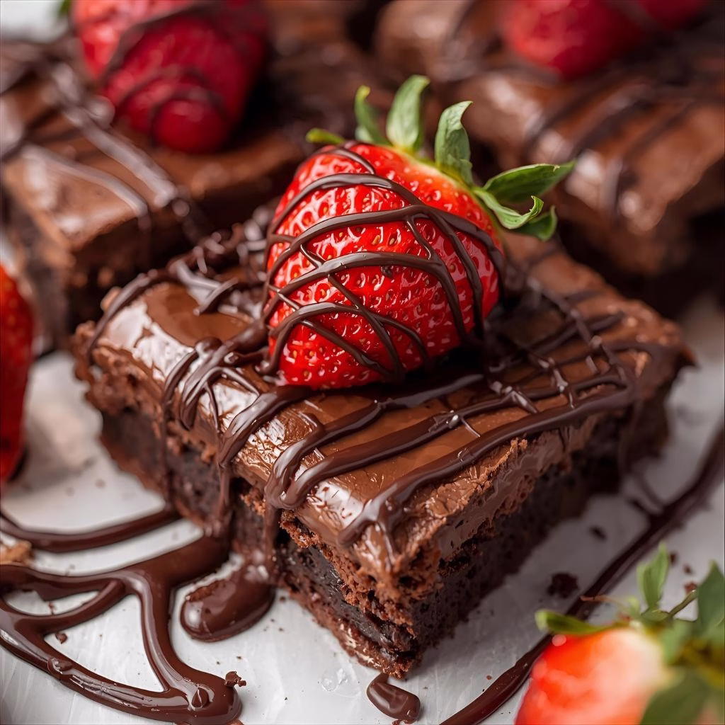 Chocolate Covered Strawberry Brownies Recipe