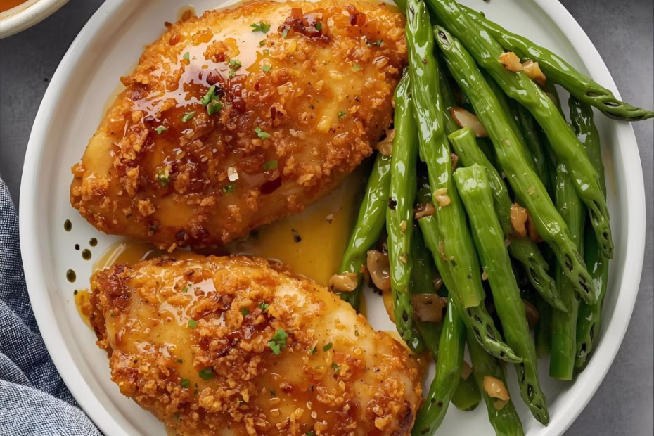 Double Crunch Honey Garlic Chicken Breasts Recipe