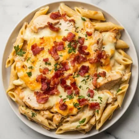 Chicken Bacon Ranch Baked Penne Recipe