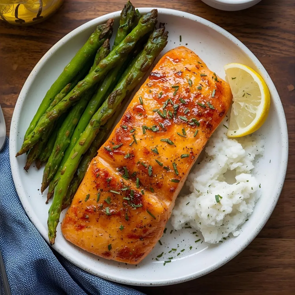 Air Fryer Honey Mustard Salmon Recipe