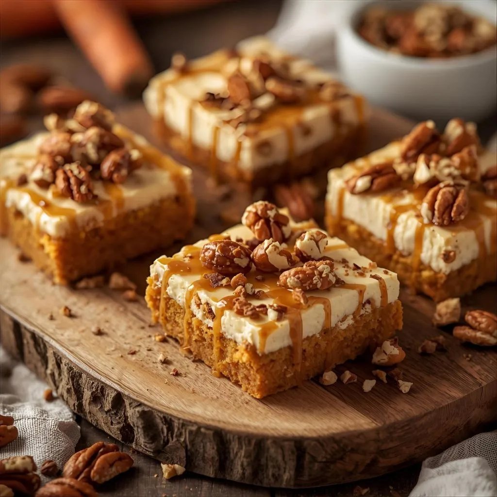 Carrot Cake Cheesecake Bars Recipe