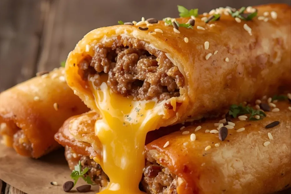 Cheeseburger Egg Roll Recipe