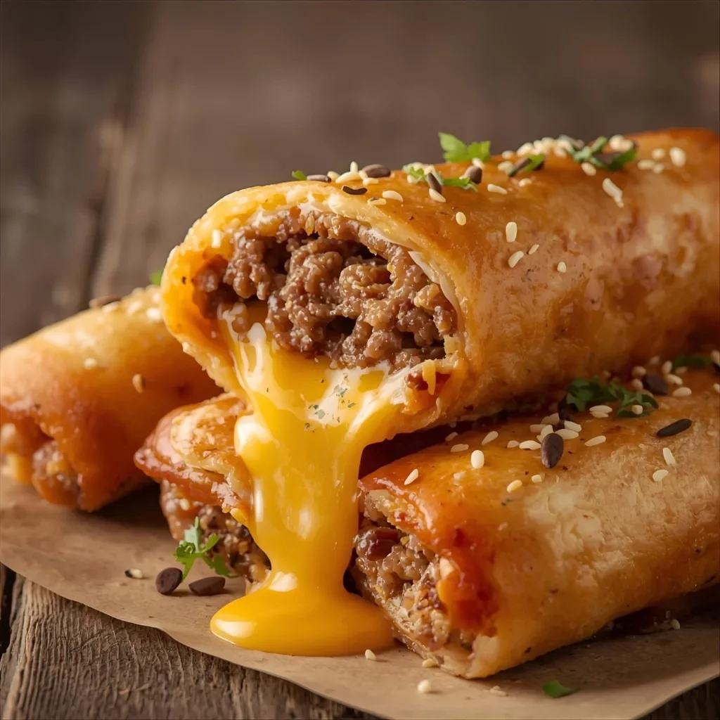 Cheeseburger Egg Roll Recipe