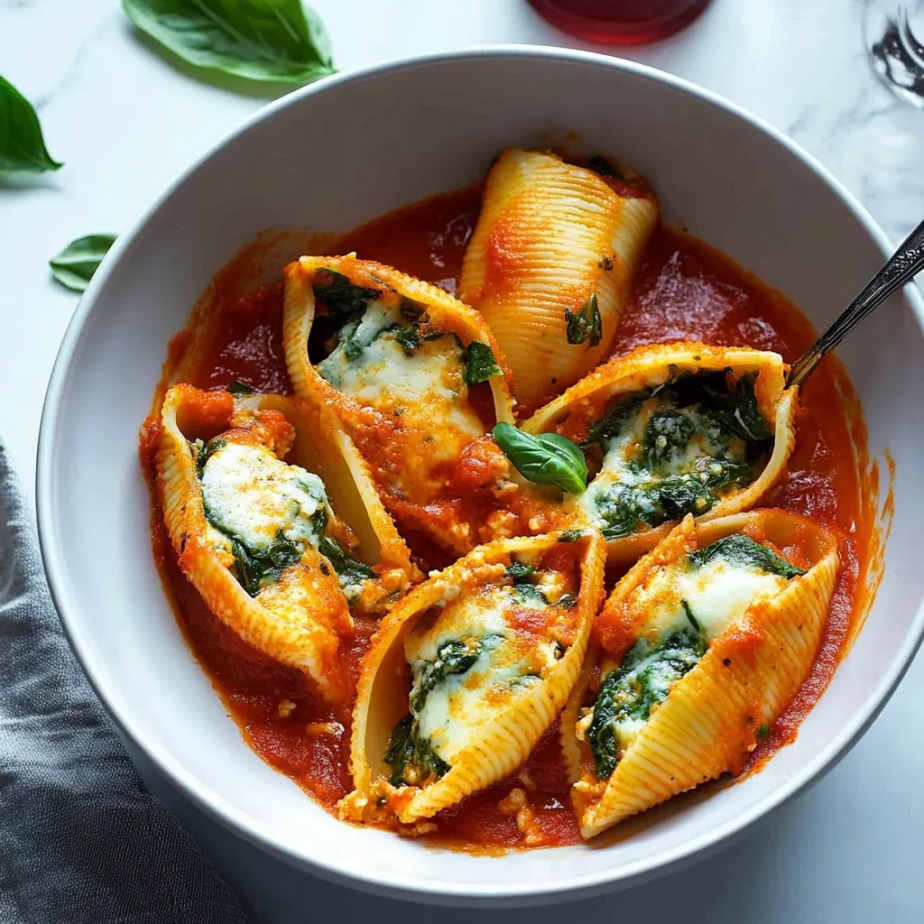 Spinach Ricotta Stuffed Shells Recipe