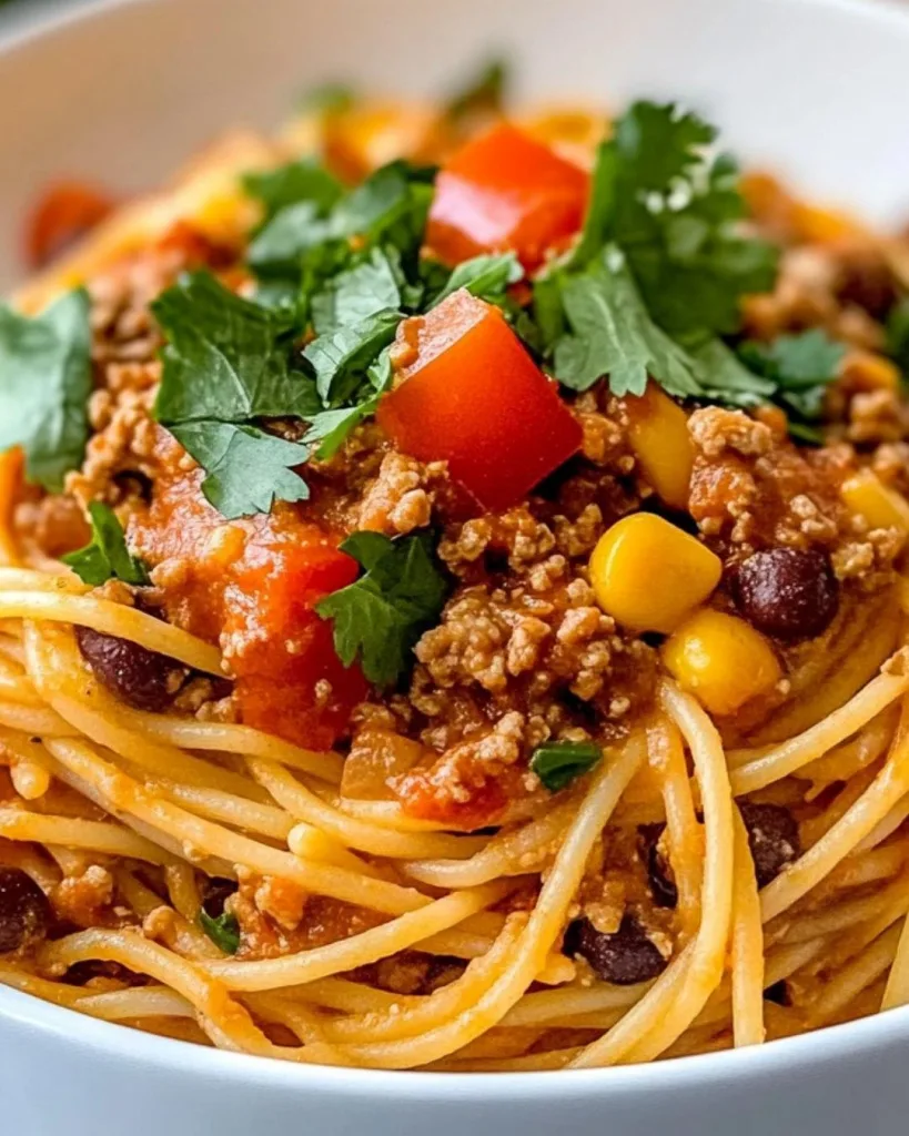 Crockpot Taco Spaghetti Recipe