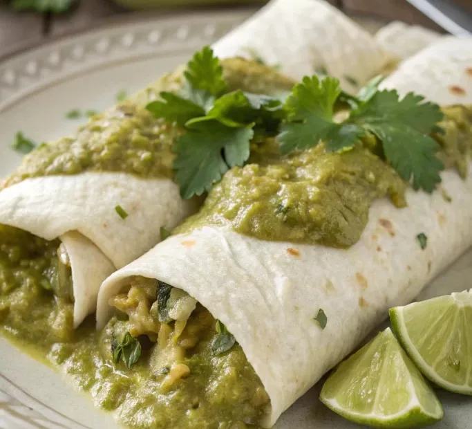 Smothered Green Chili Burritos Recipe