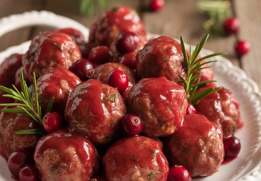 Quick Cranberry Meatballs (Christmas Recipe)