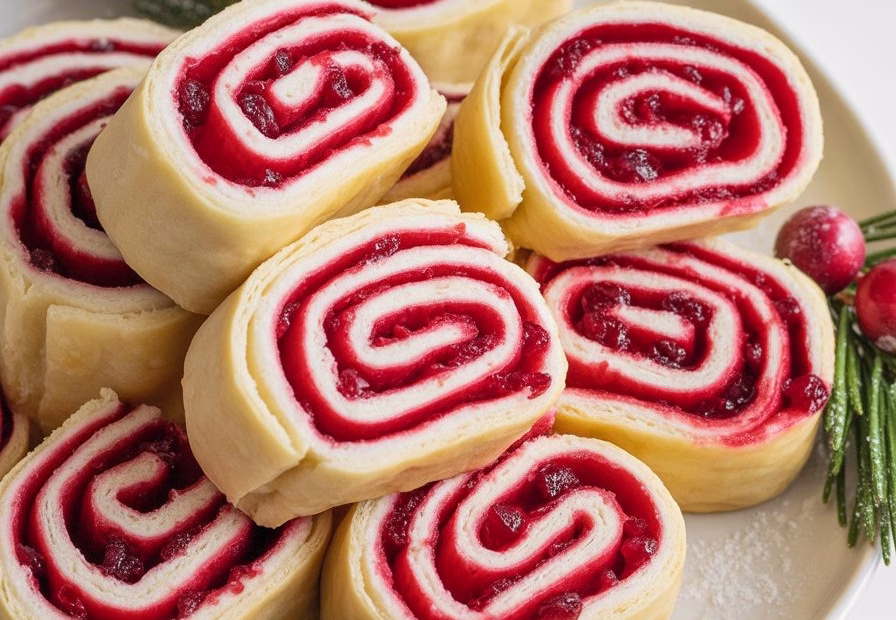 Festive Christmas Cranberry Roll Ups Recipe