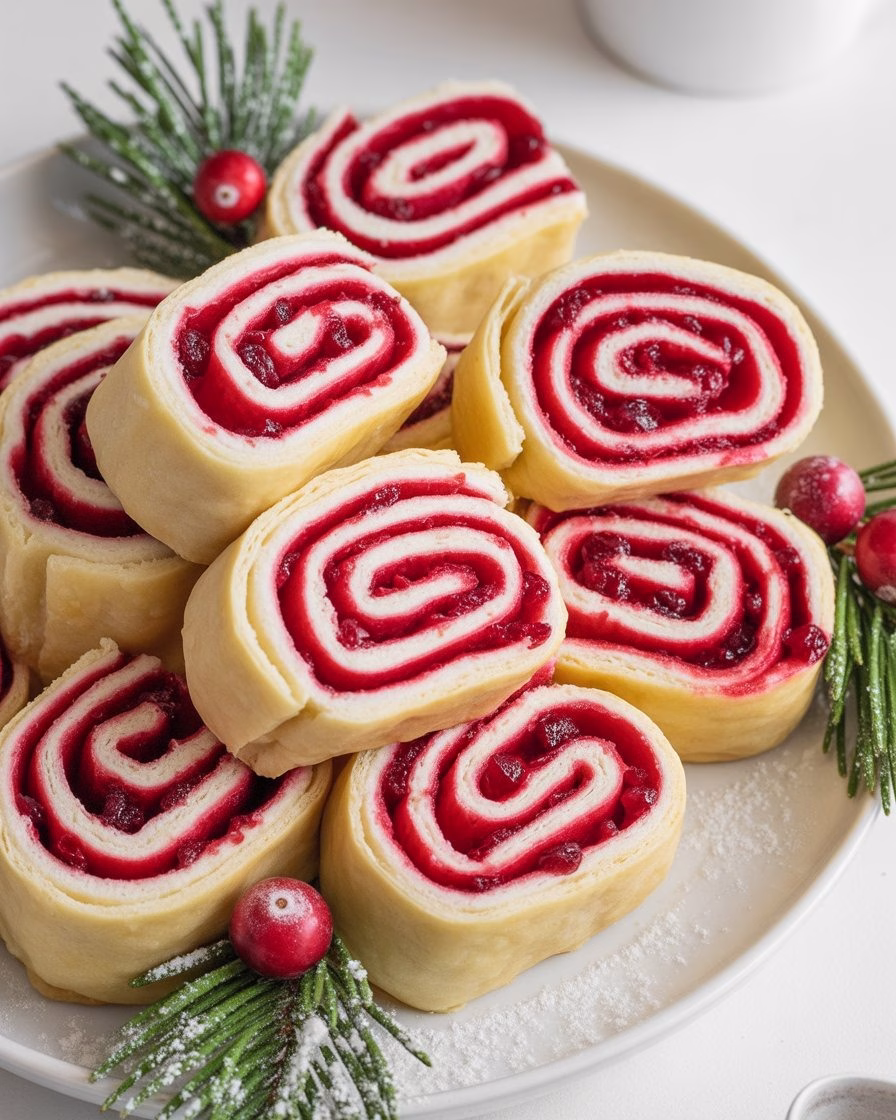 Festive Christmas Cranberry Roll Ups Recipe