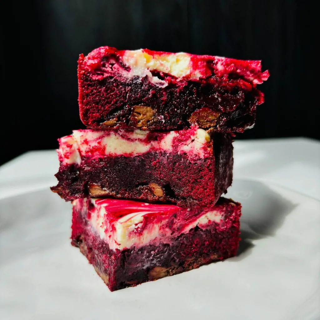 How to Serve Red Velvet Cheesecake Brownies?