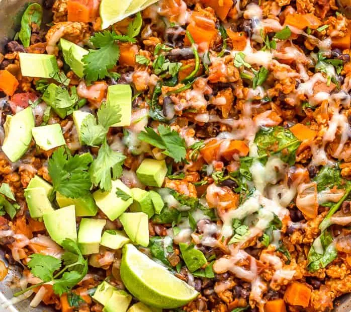 Ground Turkey Sweet Potato Taco Skillet Recipe