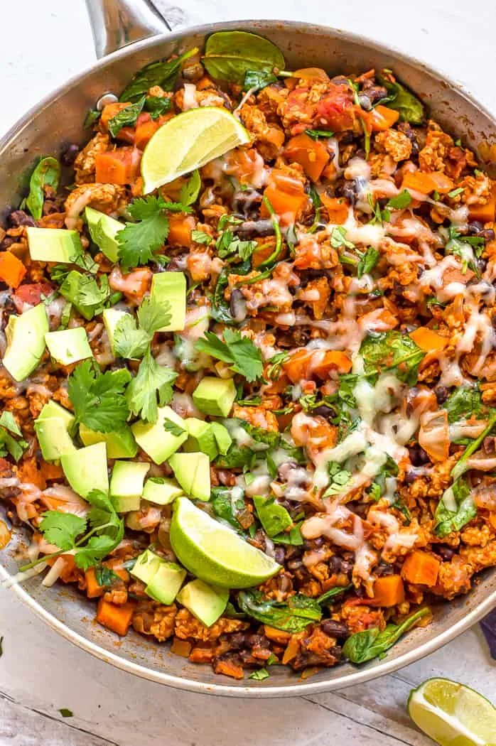 Ground Turkey Sweet Potato Taco Skillet Recipe