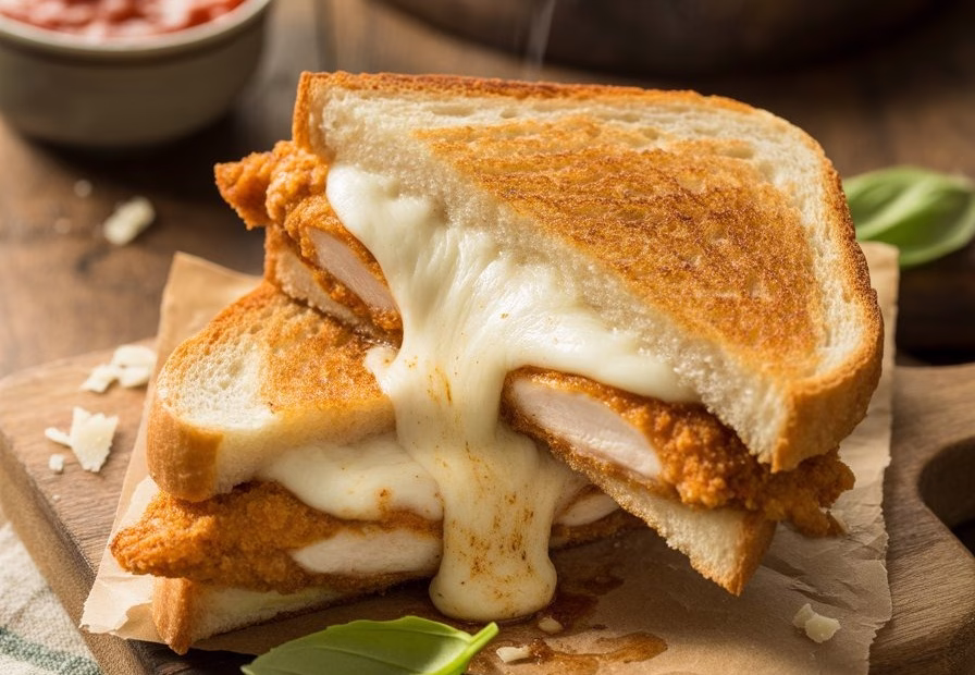 Lazy Chicken Parmesan Grilled Cheese Recipe