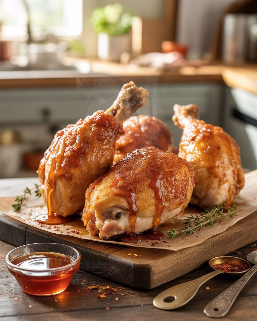 Baked Crunchy Hot Honey Chicken Recipe