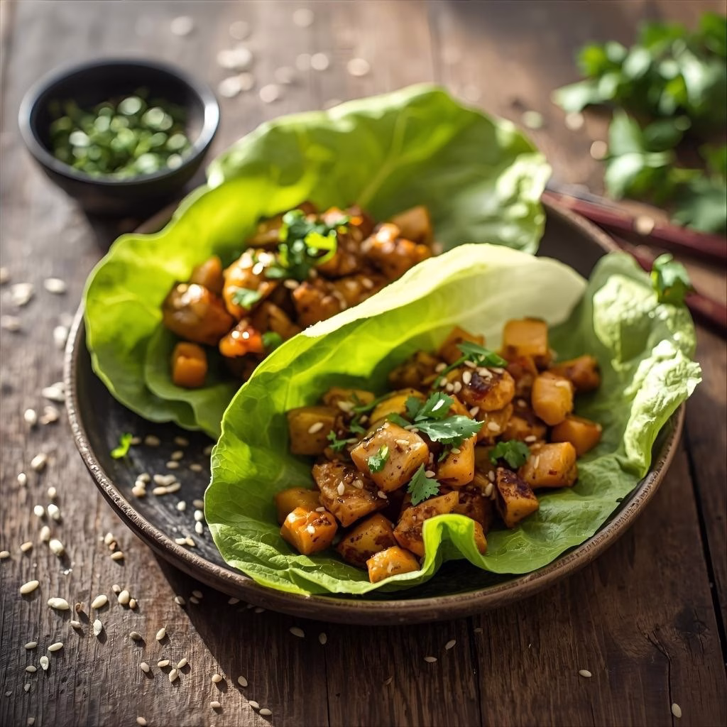 Asian Chicken Lettuce Wraps Recipe
